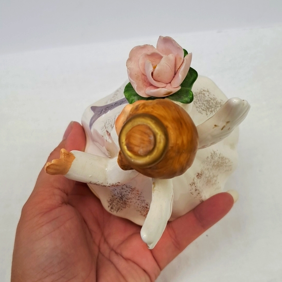 Vintage Sankyo Japan AUGUST  Birthday Angel on wind up music stand playing HBD - Picture 10 of 13